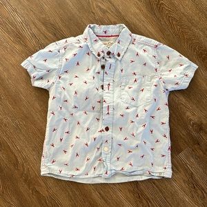 Boys button up lobster shirt